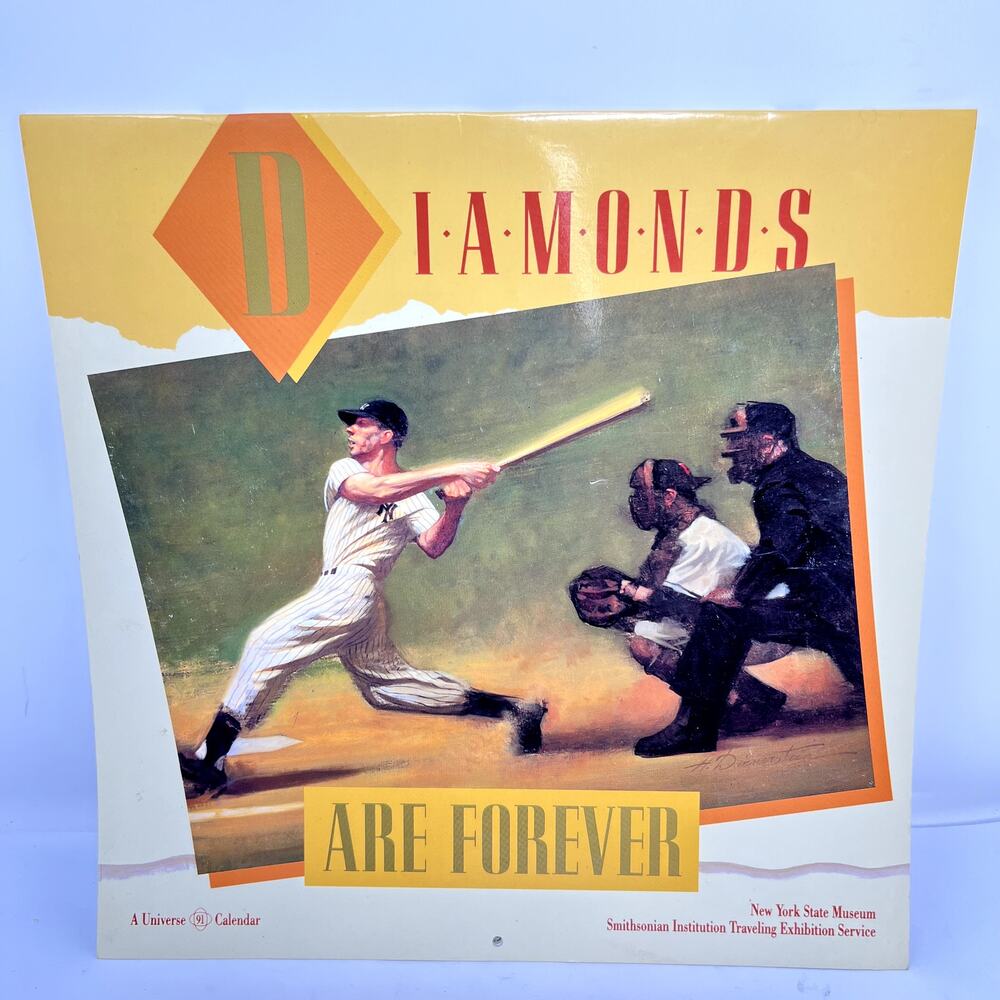 Diamonds are Forever 91 Calendar Smithsonian 89 Baseball Sports VTG Collect RARE